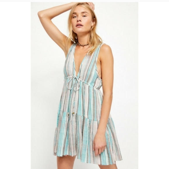 NWOT Free People Cotton Mini Dress - Large - Picture 1 of 12